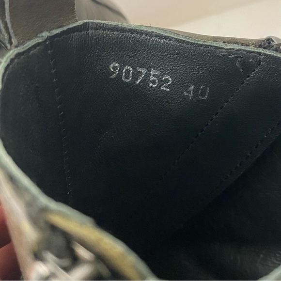 Homers Artesian Green Leather Chelsea Dual Zipper Ankle Boots Size 40/US 9 - Picture 9 of 9